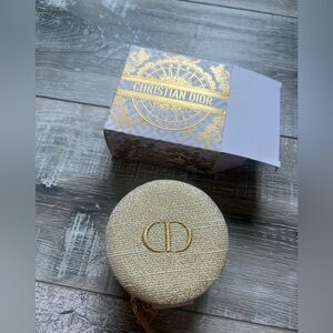 Christian Dior Gold Round Case